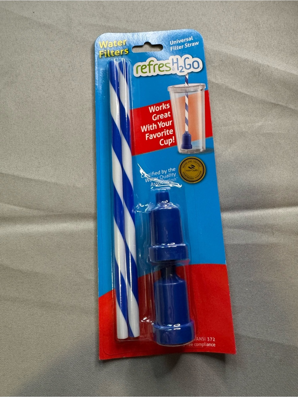 Refresh Blue and White Universal Filter Straw - RefreshH2Go